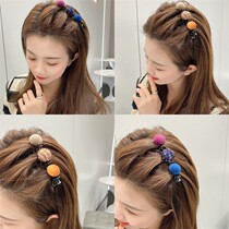 Small fragrant wind duckbilled hair folkball side choreography hairpin hairpin Women net red Liu Hai Broken Hair Clip hairpin Pendant Hairpin