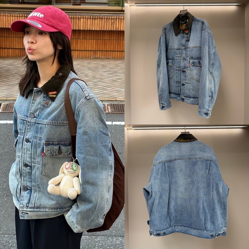 [in Stock, Real Photos] Barn Style Y Factory Produces a Corduroy Retro Denim Short Jacket with a Celebrity Collaboration, No Replacement Options Available