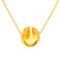 Xia He Selection Jiufu Jingdian Jewelry Full Gold 3D Hard Gold Pull Transfer Bead Pendant HAM62214