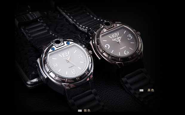 Mỹ cao / kim loại mở ngọn lửa bơm hơi đồng hồ thực nhẹ hơn Cá tính sáng tạo đa chức năng gas nhẹ hơn - Bật lửa hột quẹt khò