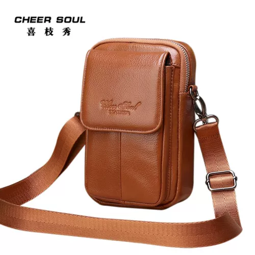 Поясная сумка, мужской кожаный мобильный телефон, универсальный ремень, сумка на одно плечо, 5.5 дюймов, 6 дюймовая, 6.5 дюймов, 7 дюймов