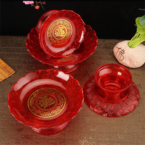 Recruit the Red Plastic Crystal Fruit Disk Casual Yinyi Disk Lotus Flower for the Disk of Home Fruit Disk Wedding Press