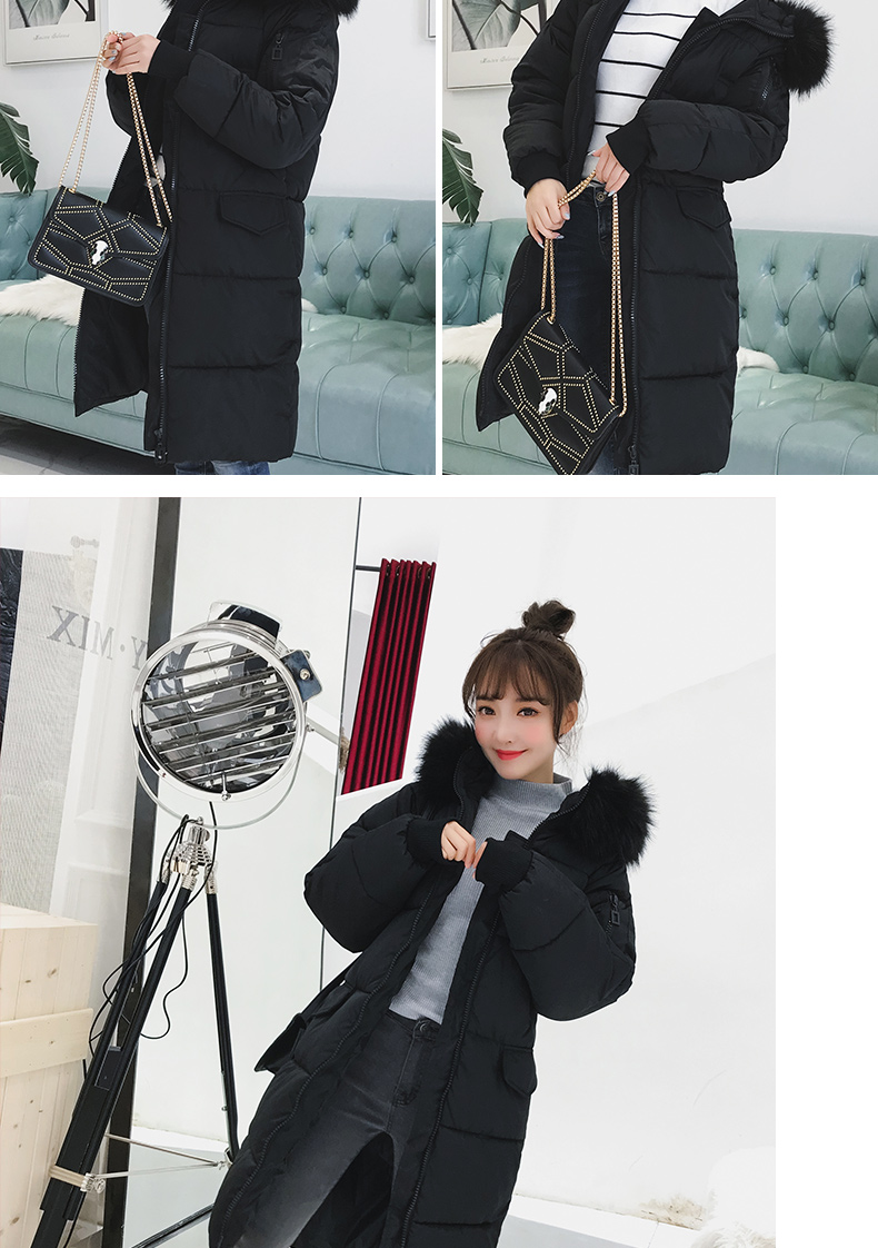 Mùa đông mới cotton phù hợp với nữ phiên bản Hàn Quốc dày lên chống mùa dài đoạn bf sinh viên mùa đông bánh mì áo khoác áo khoác - Bông áo ấm phao nữ