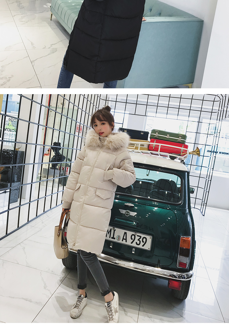 Mùa đông mới cotton phù hợp với nữ phiên bản Hàn Quốc dày lên chống mùa dài đoạn bf sinh viên mùa đông bánh mì áo khoác áo khoác - Bông áo ấm phao nữ