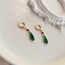 FREETER Small Crowddesign Personality Progenitor Green Earrings Cos Hals Mobile Castle Earrings Earrings Earring