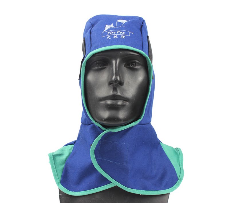 Witshi 23-6680 Blue Full-protection Fire-proof Flame-retardant Welding Hat Fire Fox Welding Welding Cloak 23-6690
