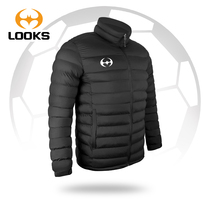 Lukshi Autumn Winter Warm Training Suit Running Fitness Football Casual Sportswear Standing Collar Cotton Jacket Man 528