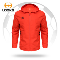 Lux Fall Men and womens parent-child football training for outdoor sports Lianhood waterproof jacket Wind Raincoat 675