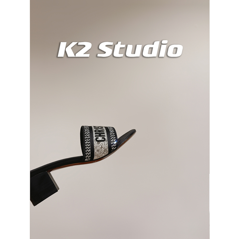 K2 Studio Closed! Embroidered Slippers for Women 2026 Summer Outdoor Wear Chunky Heel Fashion Internet Celebrity Square Toe Slip-On Sandals K2 Studio Closed! Embroidered Slippers for Women 2026 Summer Outdoor Wear Chunky Heel Fashion Internet Celebrity Square Toe Slip-On Sandals