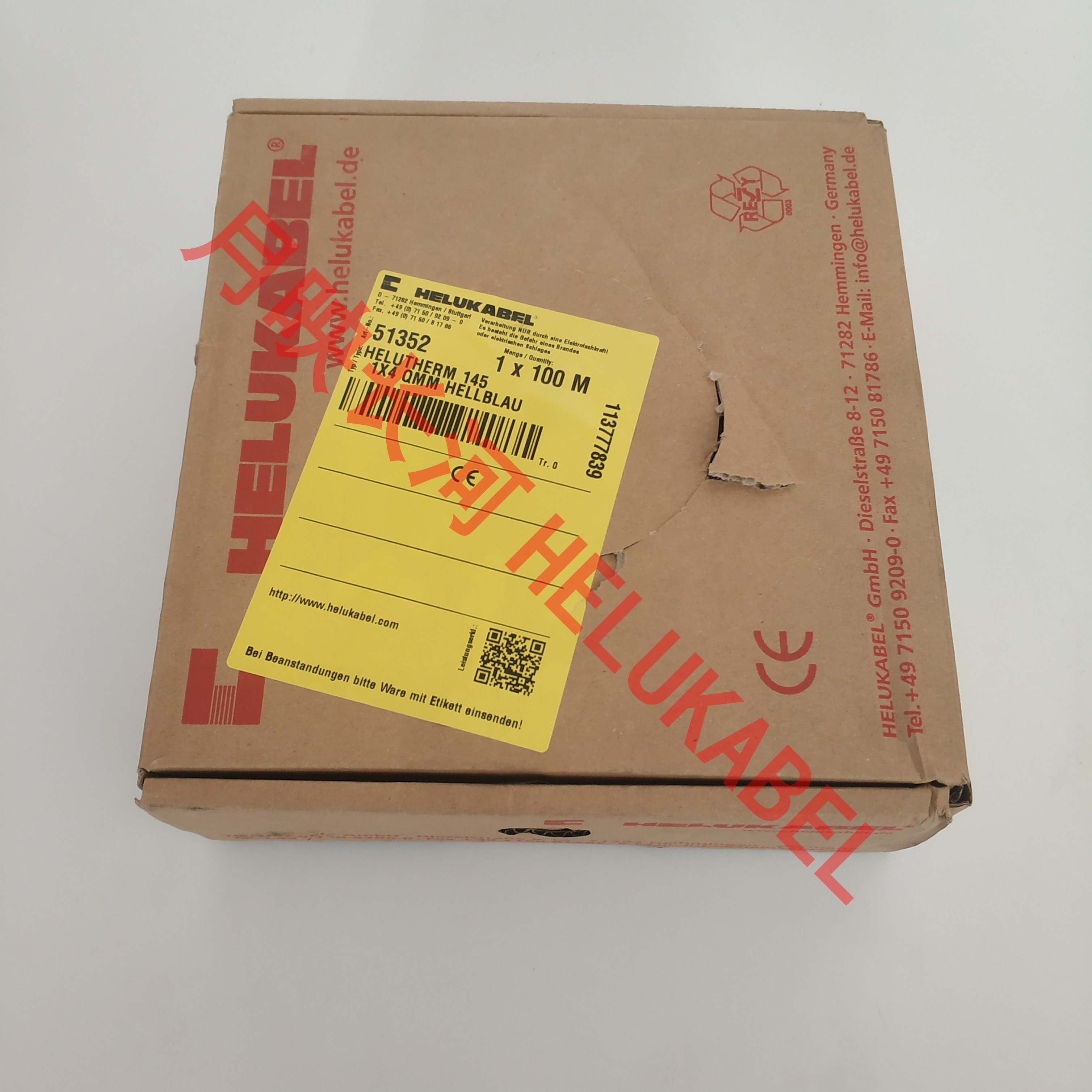 Germany and soft HELUKABEL halogen-free single-core cord HELUTHERM 145 1X4 blauQMM 51352