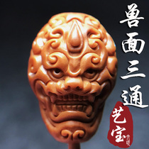 Olive core tee single-seed single-core back Cloud brave beast face Buddha head hand-integrated Dragon tee single bead accessories