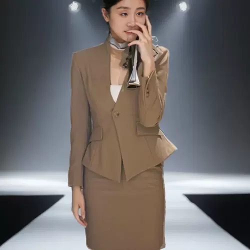 Хаки классический костюм, пиджак классического кроя, комбинезон, легкий роскошный стиль, изысканный стиль, подходит для подростков