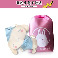 Играя в маленькую подарочную сумку белой собаки