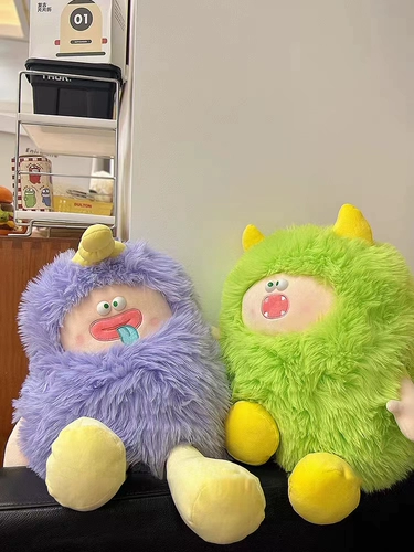 Забавная кукла, плюшевая подушка, милая детская игрушка для сна, монстрик, большие глаза, подарок на день рождения