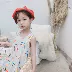 Han Fan có một điểm nhấn mùa hè 2020 mới dành cho trẻ em nhỏ váy cotton và lanh trẻ em không tay tươi mát cho bé gái - Váy