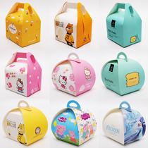  Mousse cake portable west point dicing packaging box Small cake food disposable packaging box 100