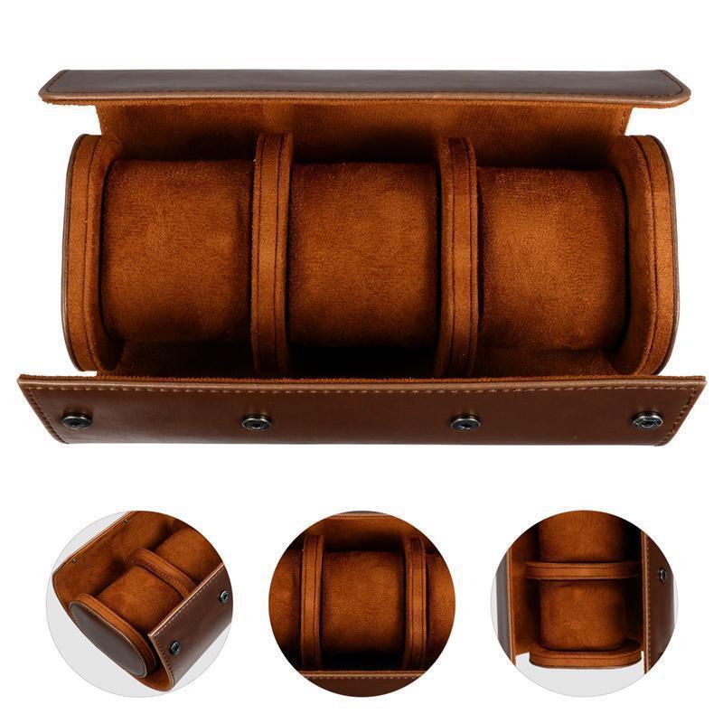Portable Three-Pack Watch Box from the Source Manufacturer, Amazon Bestseller, Pu Leather Watch Storage Box, Wholesale in Stock