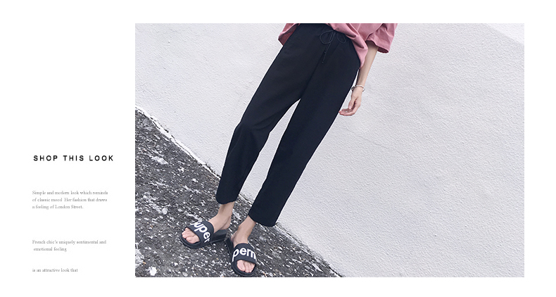 Mùa hè phần mỏng Phiên bản Hàn Quốc của quần vải cotton và vải lanh rộng rãi của phụ nữ thường có chín điểm thun co giãn Quần vải lanh mỏng cà rốt hoang dã - Quần Harem quần bò nữ đẹp