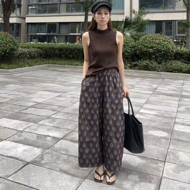 2026 Summer New Fashion Versatile Casual Simple Elegant Design Printed Balloon Pants 2026 Summer New Fashion Versatile Casual Simple Elegant Design Printed Balloon Pants
