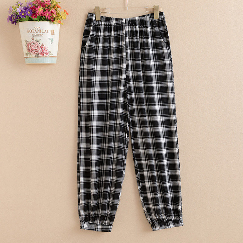 Silk sleeping pants female large size 200 catty mm Summer thin made of artificial cotton Anti-mosquito casual cool and cool pants home Sleeping Pants