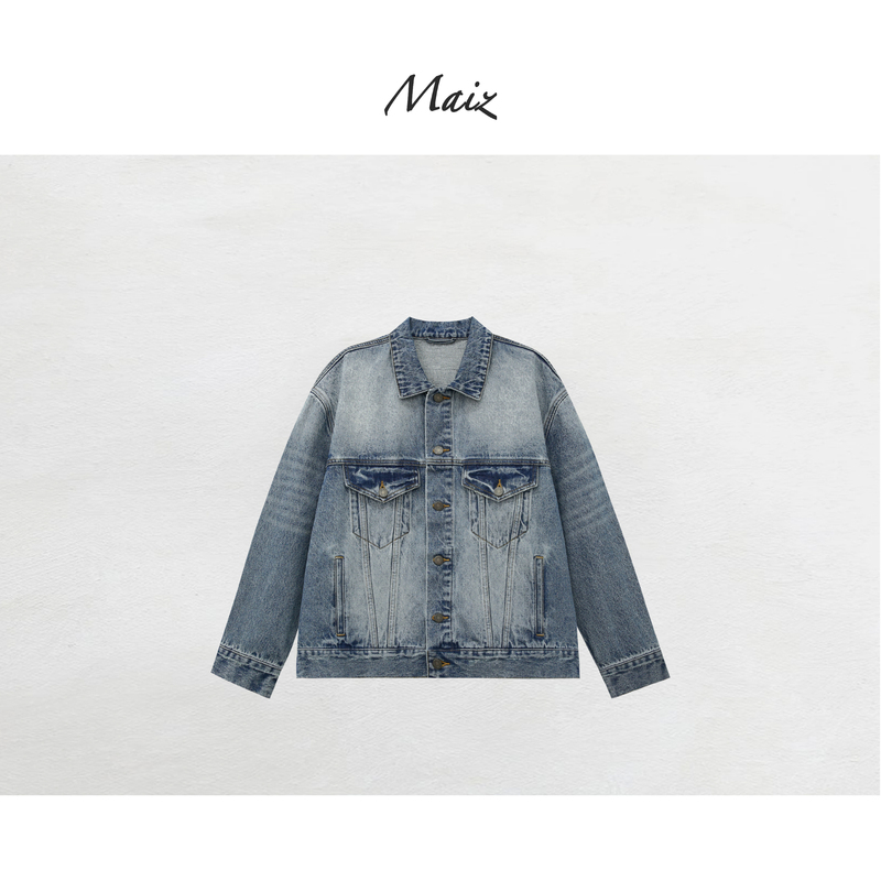 Zheng Maimei Denim Chronicles Autumn New High-End Commuting Stylish Plus Size Women's Retro Denim Jacket Zheng Maimei Denim Chronicles Autumn New High-End Commuting Stylish Plus Size Women's Retro Denim Jacket