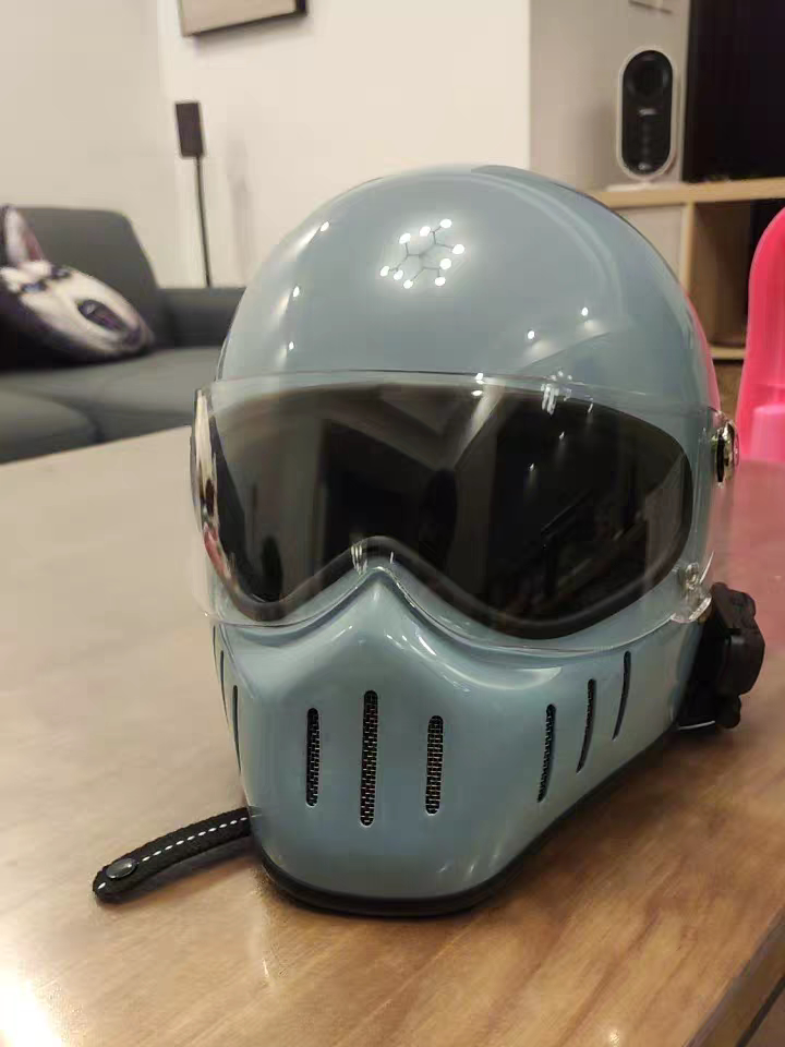 Net Red Summer Halle retro electric car GRP locomotive helmet anti-fog lenses full armor-Taobao