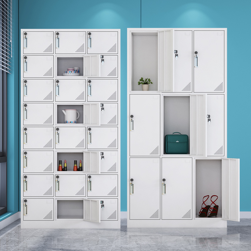 Foshan thickened staff Iron Sheet More Wardrobe Containing Cabinet cabinet Shoe cabinet Cupboard Multi-Door Cabinet Staff Cabinet 24 Door Cabinet