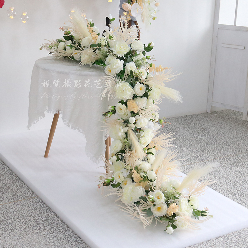 Simulated Long Table Flower Tail Waterfall Floral Table Placement Long Table Flower Banquet Hotel Table Photo Photography Set Flower Row Simulated Long Table Flower Tail Waterfall Floral Table Placement Long Table Flower Banquet Hotel Table Photo Photography Set Flower Row