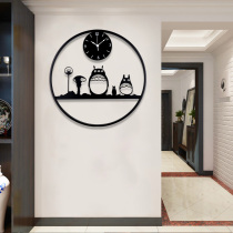 Totoro Wall Clock Living Room Personality Creative Fashion Clock Wall Modern Simple Art Decorative Wall Clock Home Clock