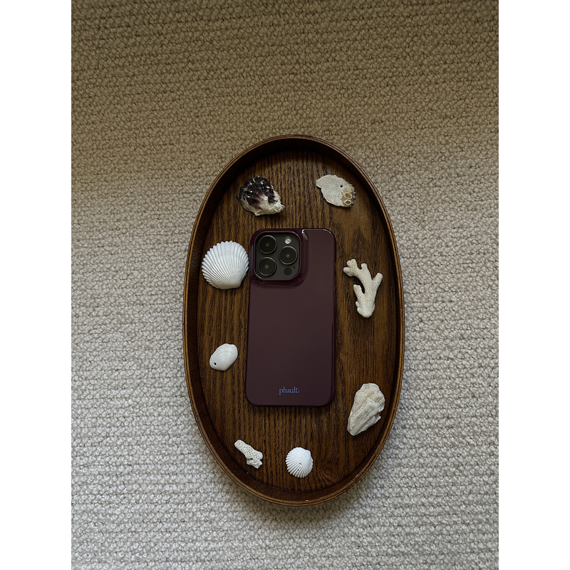 Phault Half-Pack Glossy Original Chocolate Brown Solid Color Imported Film Magnetic iPhone 17 Phone Case