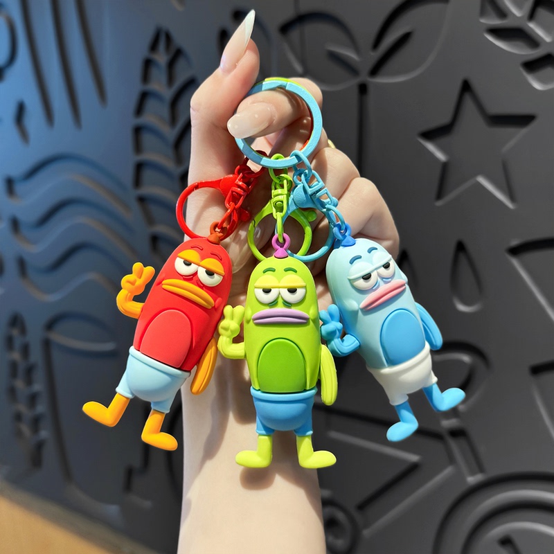26 Popular Ugly-Cute Cold-Hearted Fish Keychains, Daily Mood of Office Workers, Three-Dimensional Abstract Pendants, Cute Little Ornaments