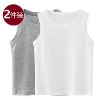 Us fitting room childrens vest boys and girls wear pure cotton baby childrens clothing mens hurdle summer unprinted small vest