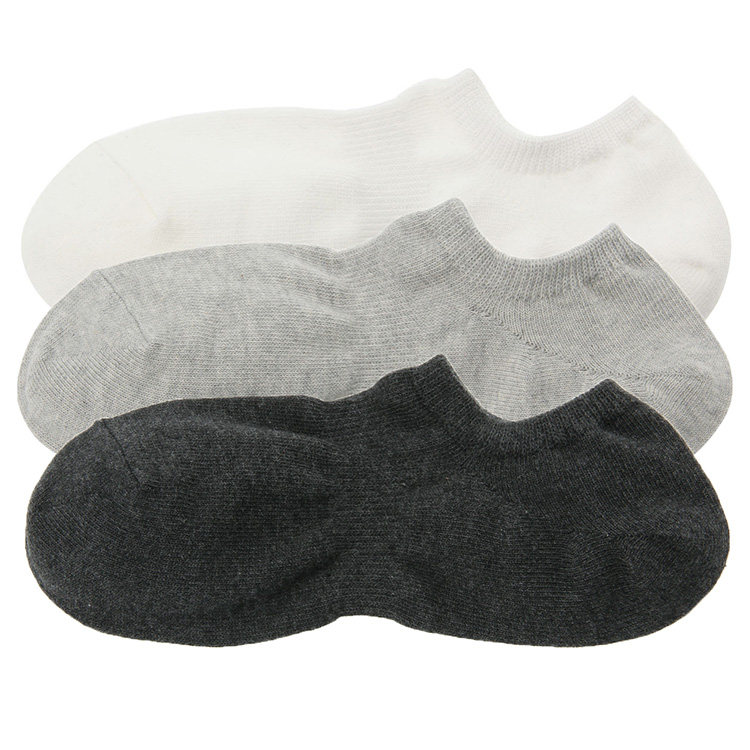 Japan's Muji style socks men's socks cotton deodorant sweat-absorbing invisible socks fit right-angle cotton socks thin 5 pairs