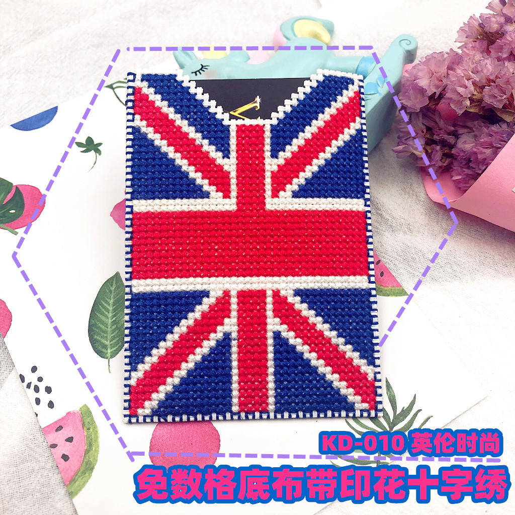 Miga Little laid cross embroidered financial card bus card bag with imprinted cloth material bag KD010 Inlan fashion