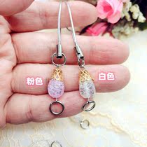 DIY accessories Alloy Flowers with Fancy Glass Bead Pendant Pendant Pendant Chain China Wind