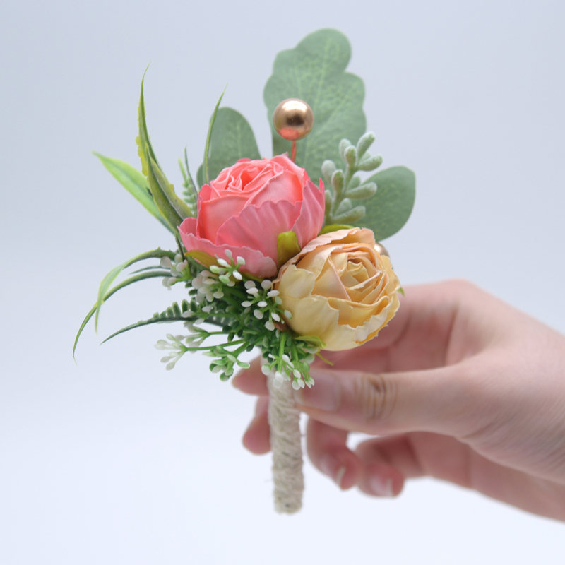 Groom bride wedding chest of bridesmaids bridesmaids bridesmaids accompanied by siblings Siblings Wedding Banquet's Annual Meeting Emulated Brooch Brooch