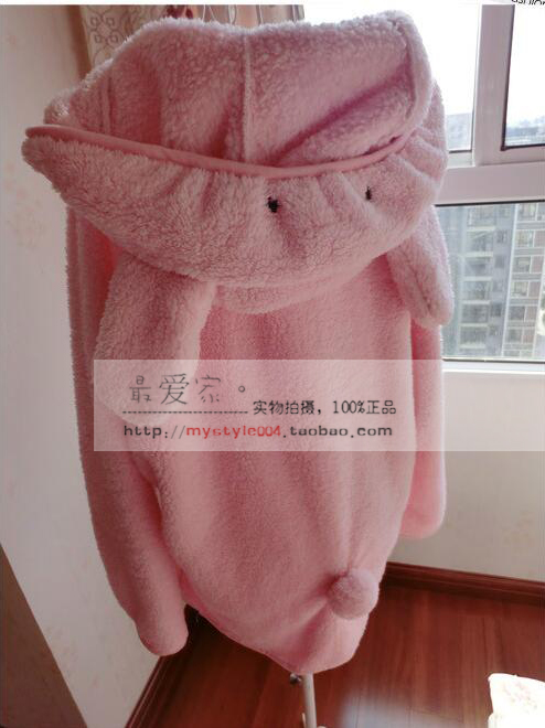 Bộ đồ ngủ mùa thu và mùa đông của phụ nữ hoạt hình thỏ gấu tai đồ ngủ dễ thương san hô nhung dày trùm đầu dịch vụ nhà đồ ngủ thu đông cho nữ