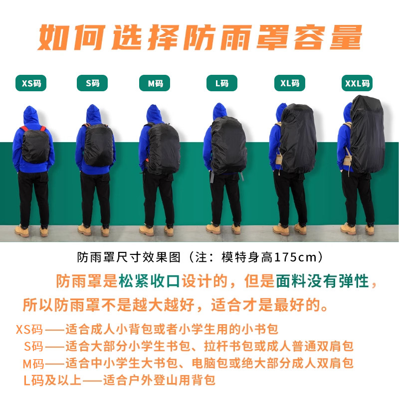 新款反光背包防雨罩:小学生书包套防雨双肩电脑包防水防晒户外旅游神器!-防雨罩-淘宝好物网