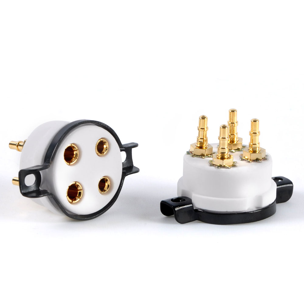Reference CMC Ceramic tube holder 4P gold-plated 300B 2A3 Vacuum tube holder Audio accessories