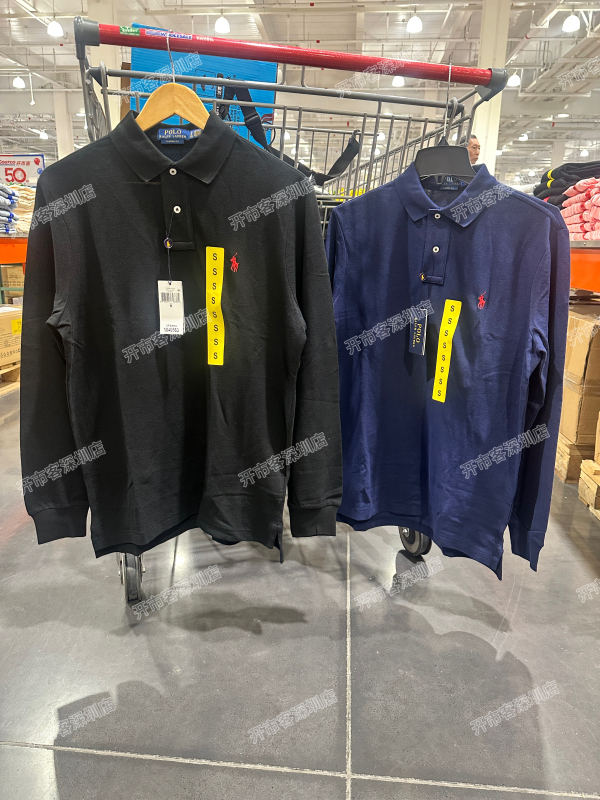 Costco Polo Ralph Lauren Men's Polo Shirt Business Casual Lapel Long Sleeve Shirt
