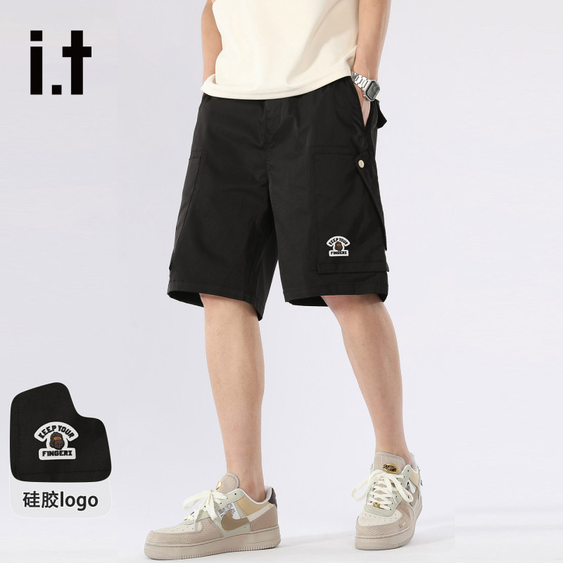 It Fingercroxx Work Shorts Men's Summer Thin Loose Casual Quick-Drying Five-Point Ice Silk Mid-Length Pants