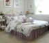 ins gió Âu Mỹ mục vụ Sonia lá sen bông màu tím giường váy chăn quilt bao gồm bốn mảnh thiết lập - Bộ đồ giường bốn mảnh