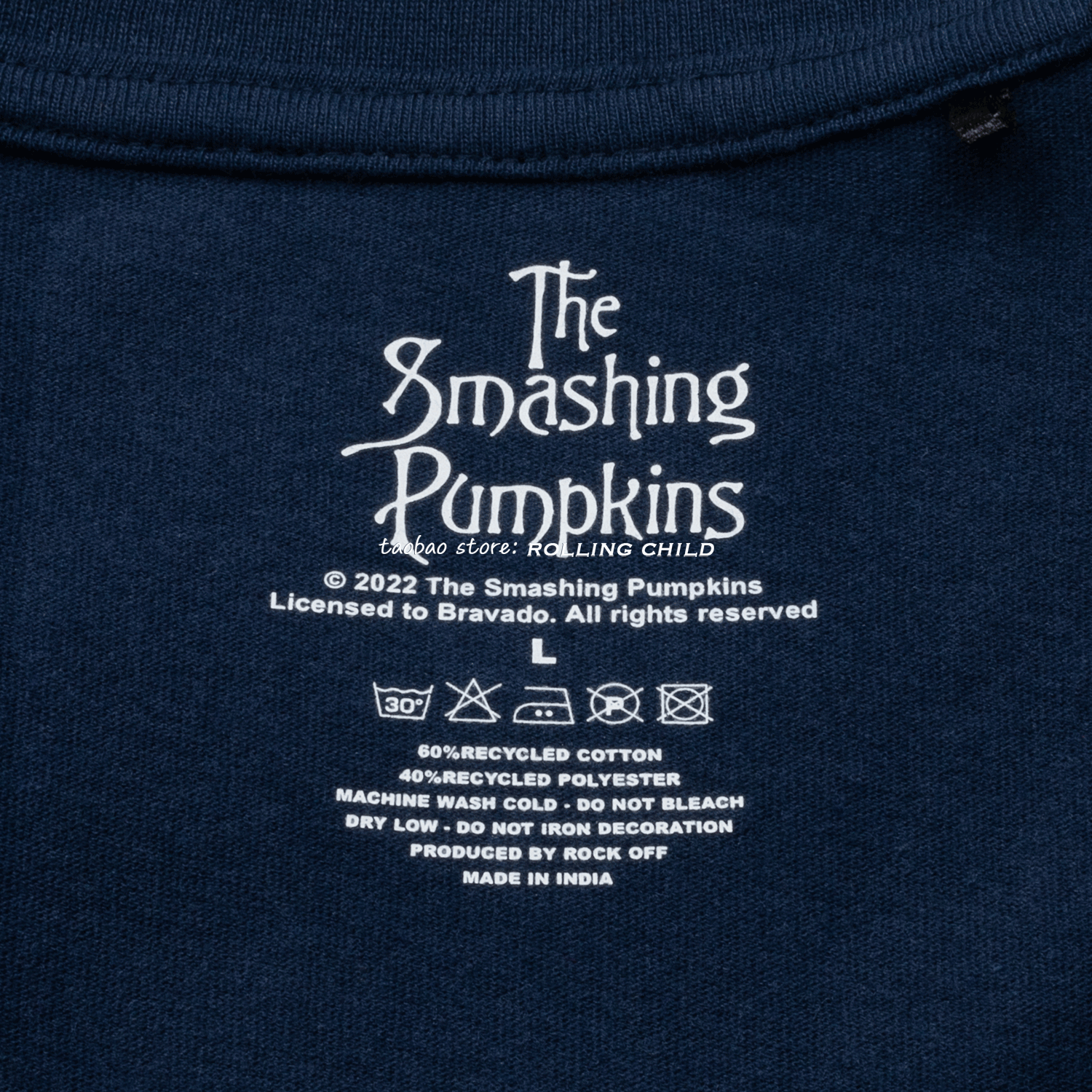Футболка (The Smashing Pumpkins) ретро принт, тёмно-синяя, размеры M–2XL