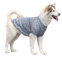 Большой собачий шерстяной свитер серого белого