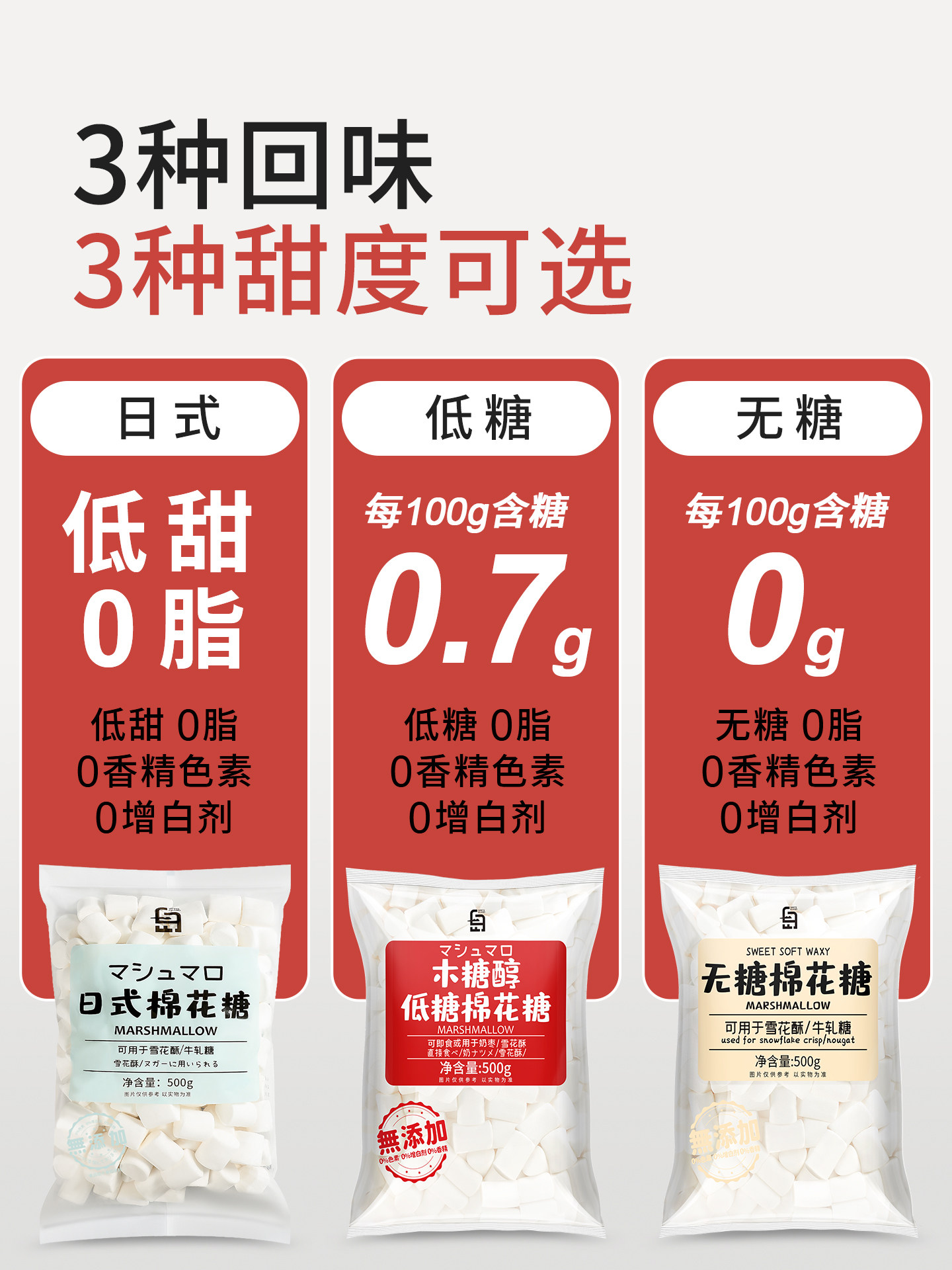 White Island Marshmallow Baking Japanese Snowflake Pastry Special Ingredient Set Low Sugar DIY Nougat Sugar-Free White g