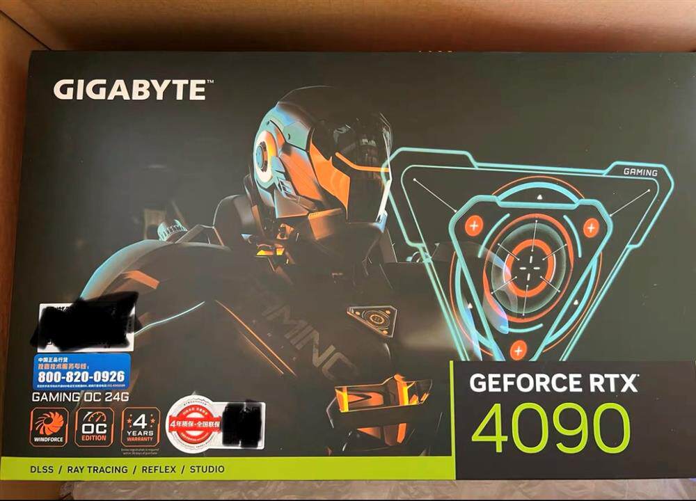 Видеокарта 技嘉魔鹰rtx4090显卡 gaming oc 24g 国行！全新未拆 Gigabyte