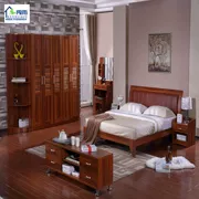 Phòng ngủ Suite Nội thất 1.8 Tủ quần áo giường đôi 456 Cửa kết hợp Bảng tiện ích Bộ quần áo dân dụng Gỗ cứng - Bộ đồ nội thất
