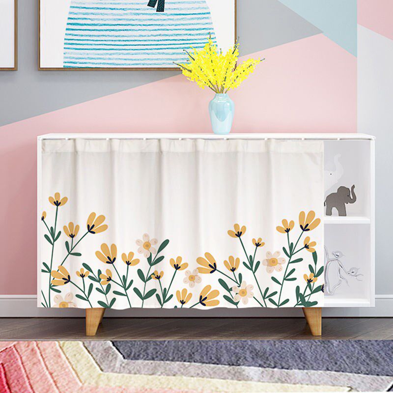 Cabinet door cloth curtain free of punching movable shielding curtain kitchen door curtain integral cupboard shielded cloth curtain cabinet curtain wardrobe dust-proof