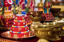 Handmade fondant manza food offerings