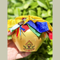 Newly added Tiandu Ribu Shechen Sinda Rinpoche Padmasambhava God of Wealth Collection Vase